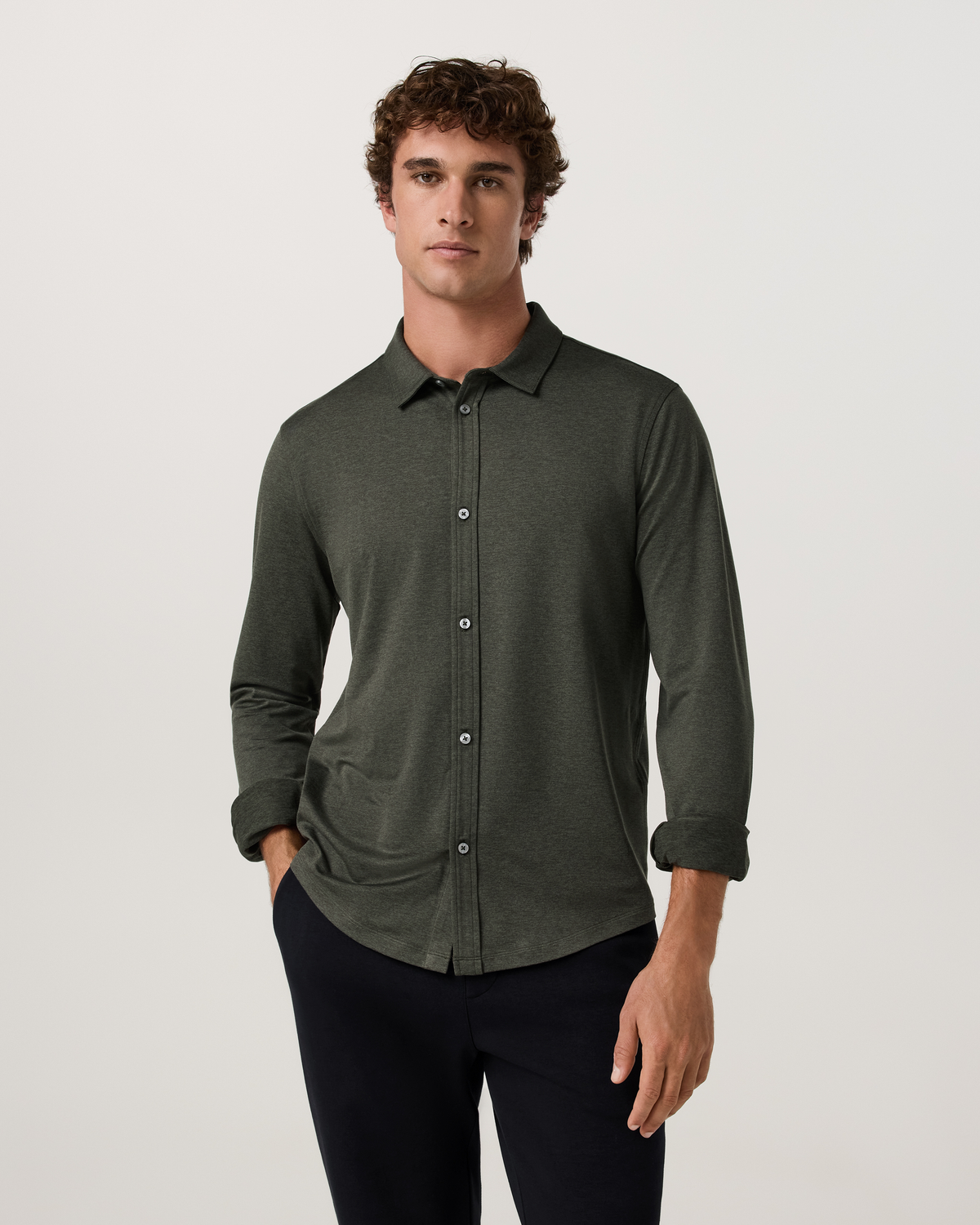 Long Sleeve Ponto Button Down - US 6014
