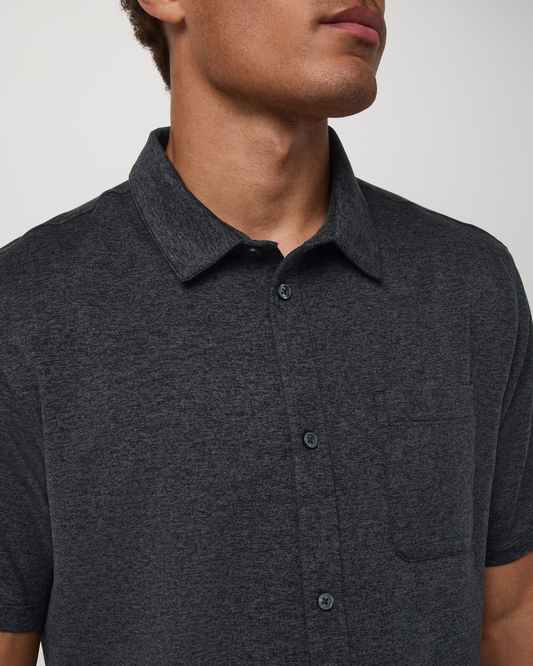 Short Sleeve Ponto Button Down Shirt - US 0547