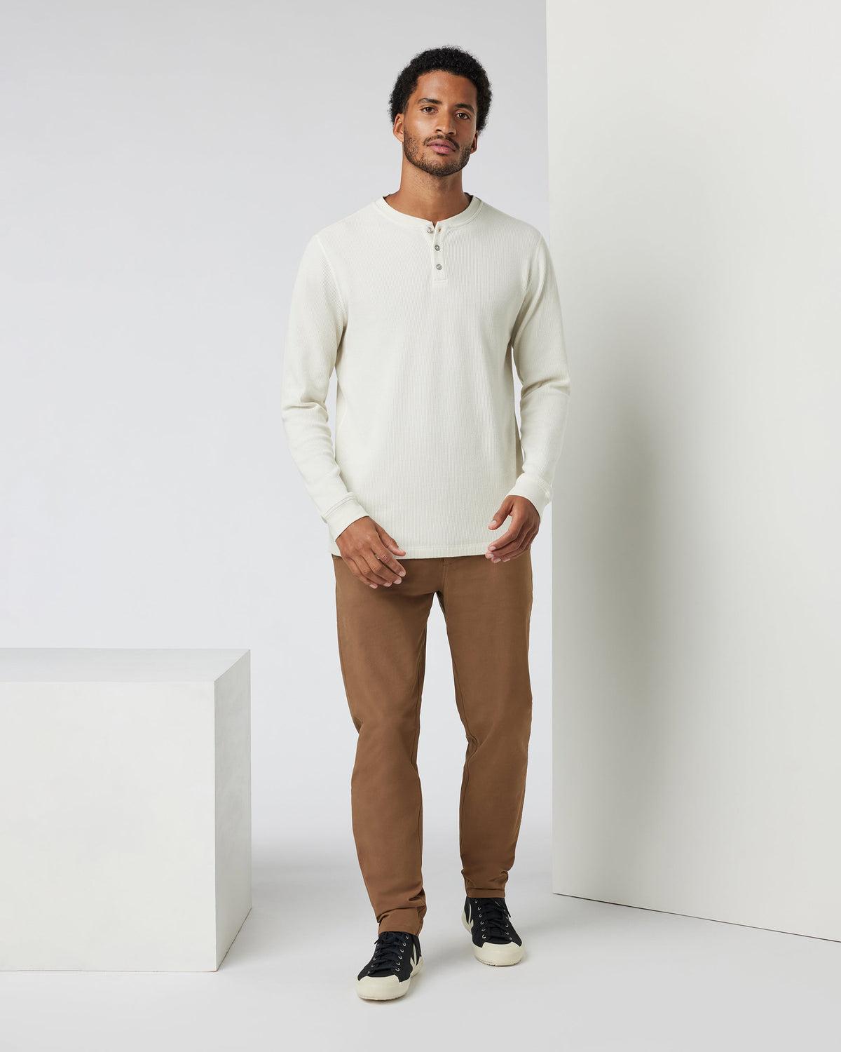 Waffle Henley - US 4952