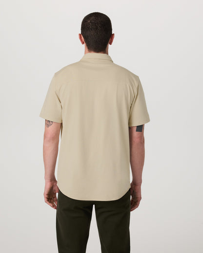 Short Sleeve Knit Oxford Button Down - Classic Fit - US 8563