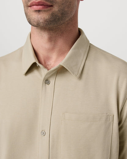 Short Sleeve Knit Oxford Button Down - Classic Fit - US 8563