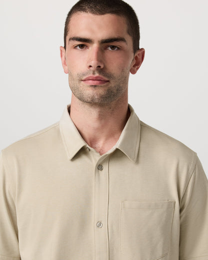 Short Sleeve Knit Oxford Button Down - Classic Fit - US 8563