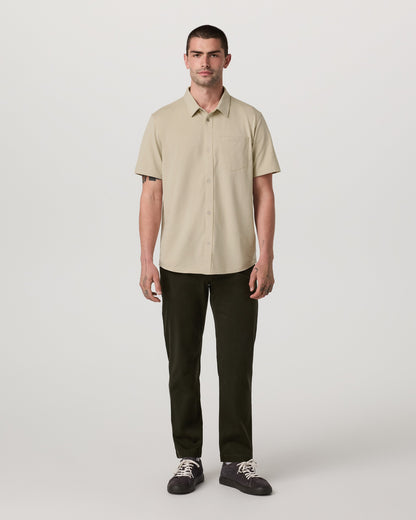 Short Sleeve Knit Oxford Button Down - Classic Fit - US 8563