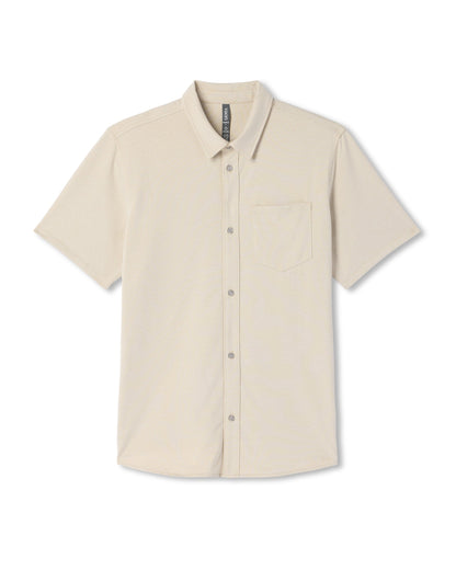 Short Sleeve Knit Oxford Button Down - Classic Fit - US 8563