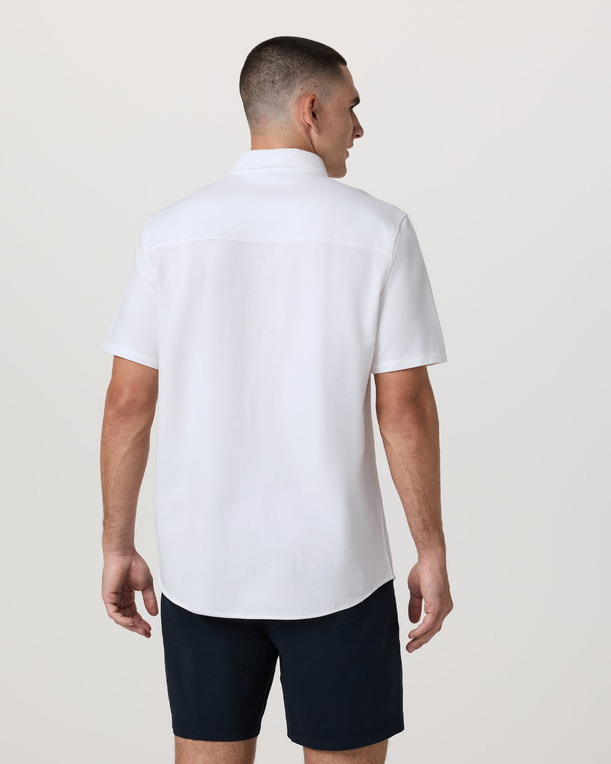Short Sleeve Knit Oxford Button Down - Classic Fit - US 9146