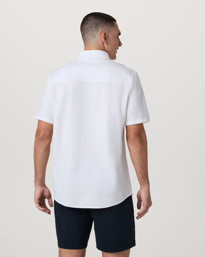 Short Sleeve Knit Oxford Button Down - Classic Fit - US 9146