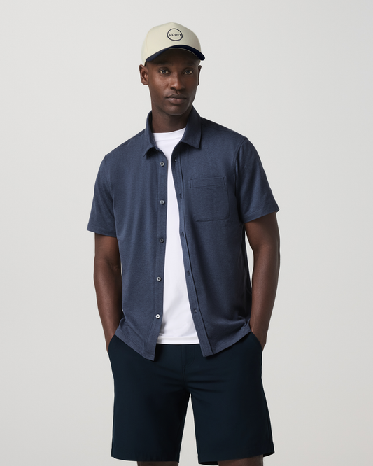 Short Sleeve Ponto Button Down Shirt - US 3087