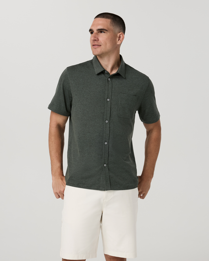 Short Sleeve Ponto Button Down Shirt - US 3535