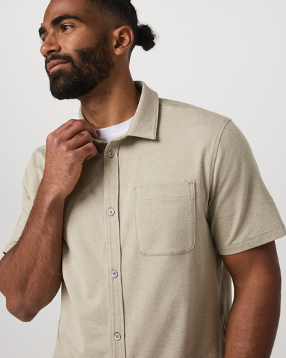 Short Sleeve Ponto Button Down Shirt - US 9859