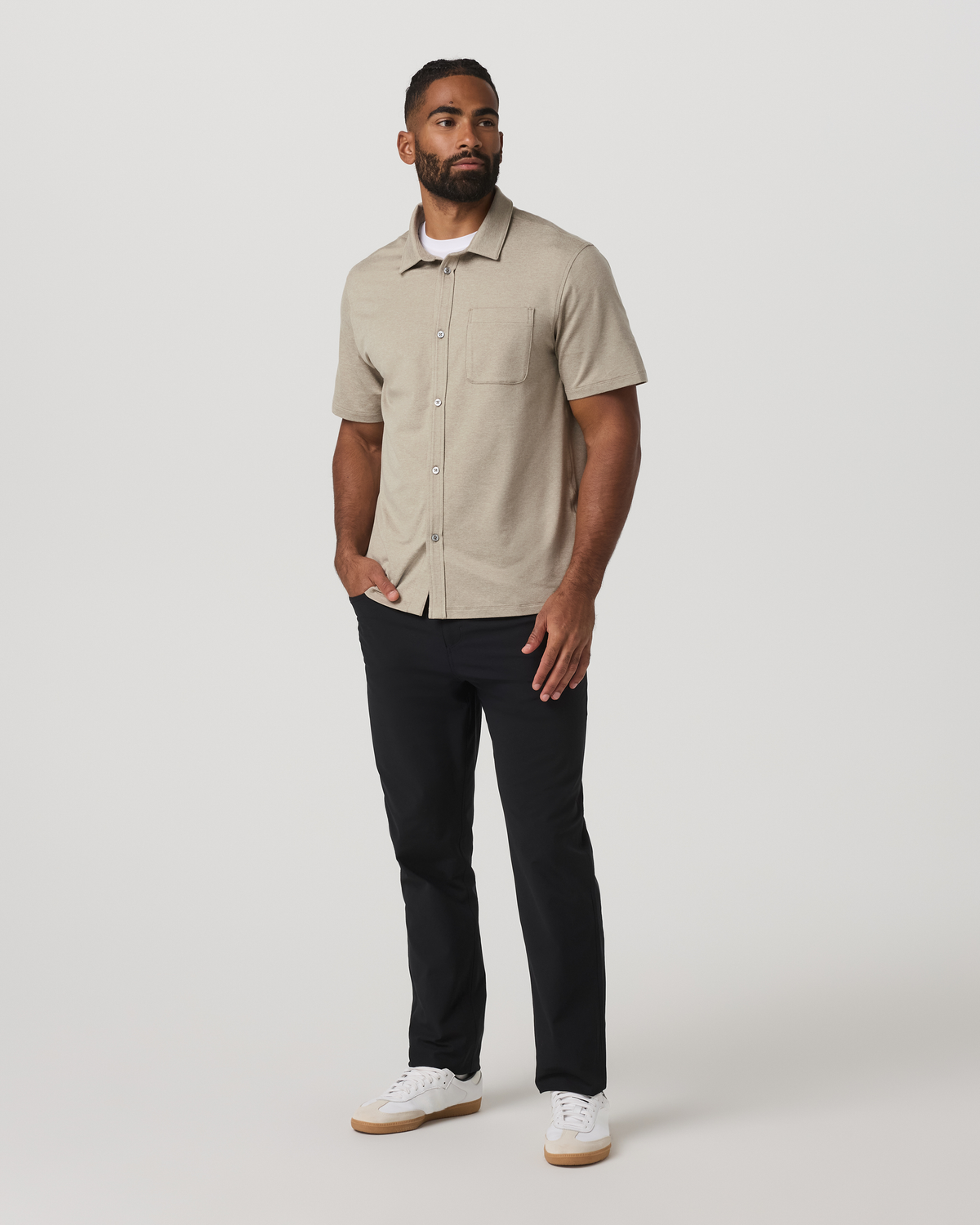 Short Sleeve Ponto Button Down Shirt - US 9859