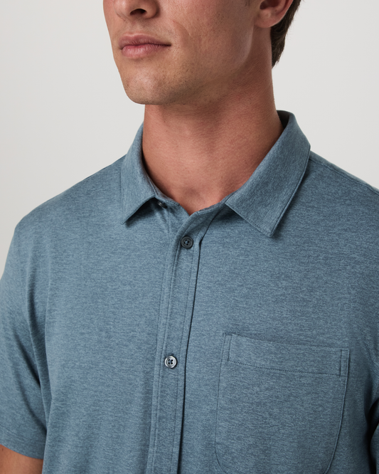 Short Sleeve Ponto Button Down Shirt - US 5494