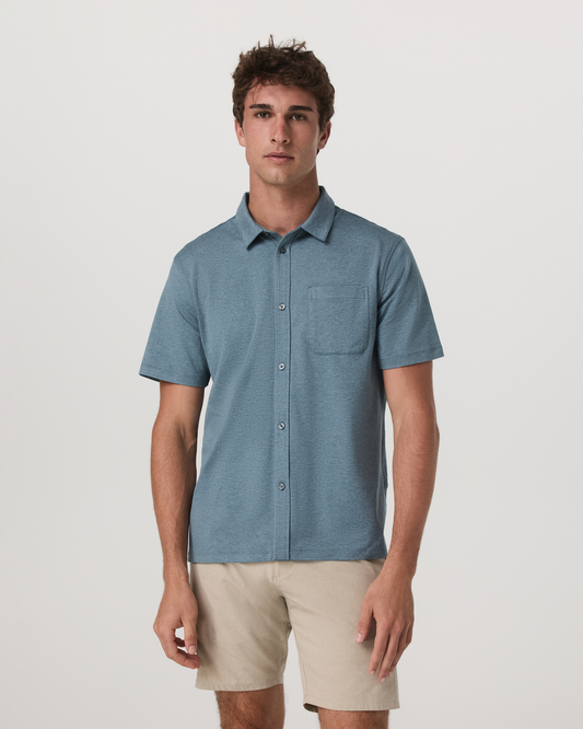 Short Sleeve Ponto Button Down Shirt - US 5494