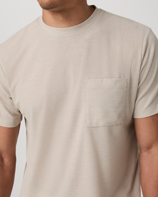 Short Sleeve Micro Waffle Tee - Relaxed Fit - US 7195