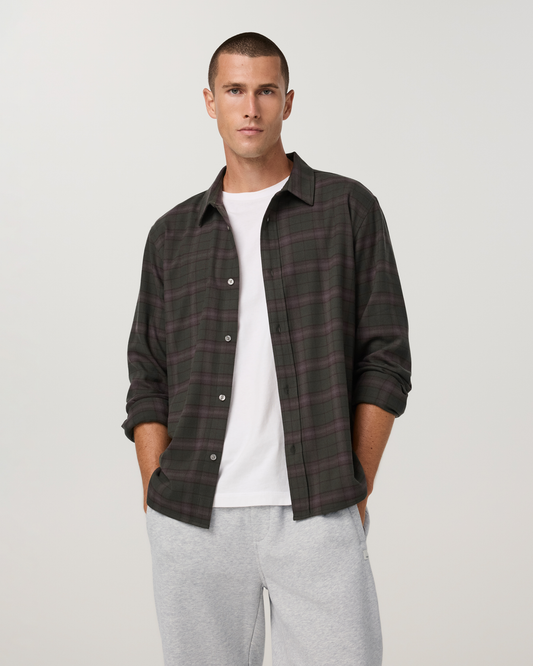 Long Sleeve Midweight Flannel Shirt - US 9200