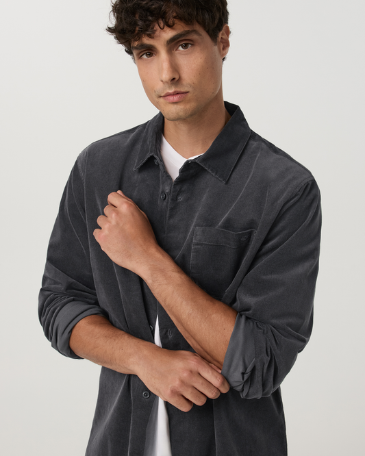 Long Sleeve Optimist Cord Button Down - US 5990