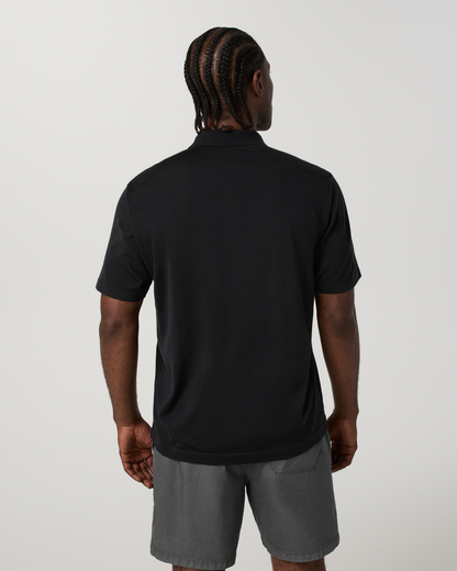 Short Sleeve Merino Wool Sweater Polo - US 3791
