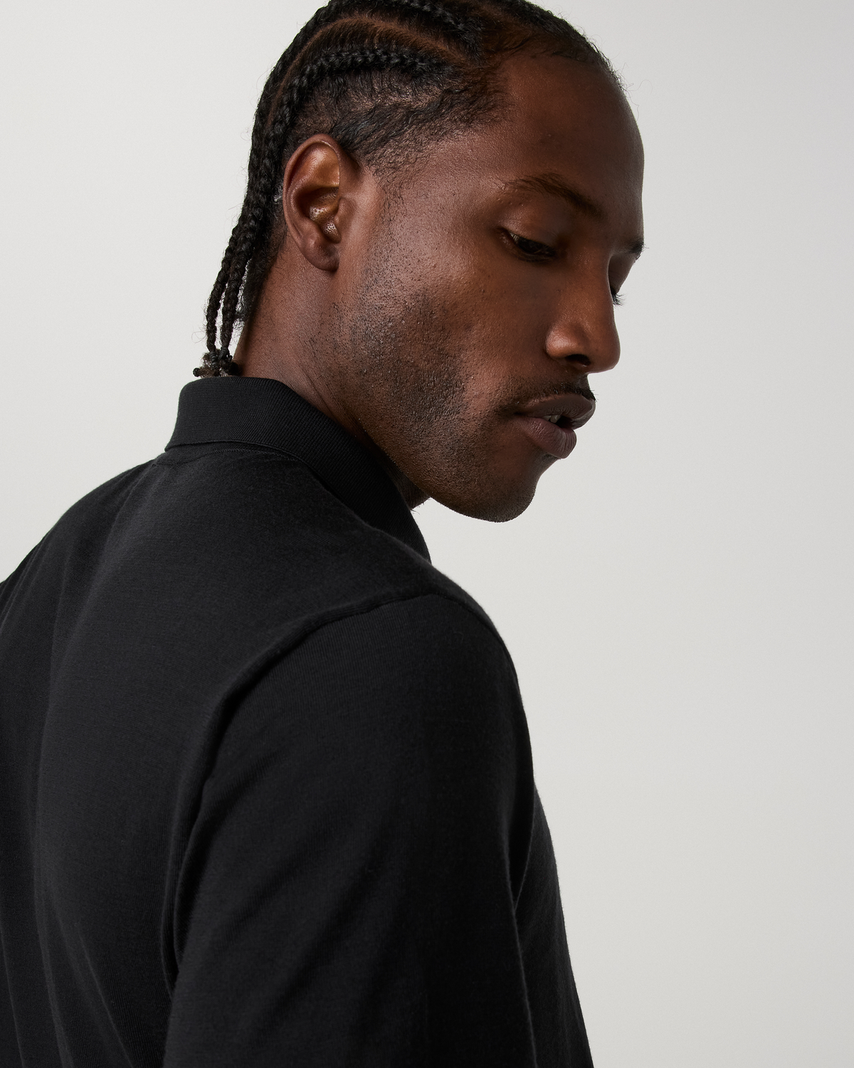 Short Sleeve Merino Wool Sweater Polo - US 3791