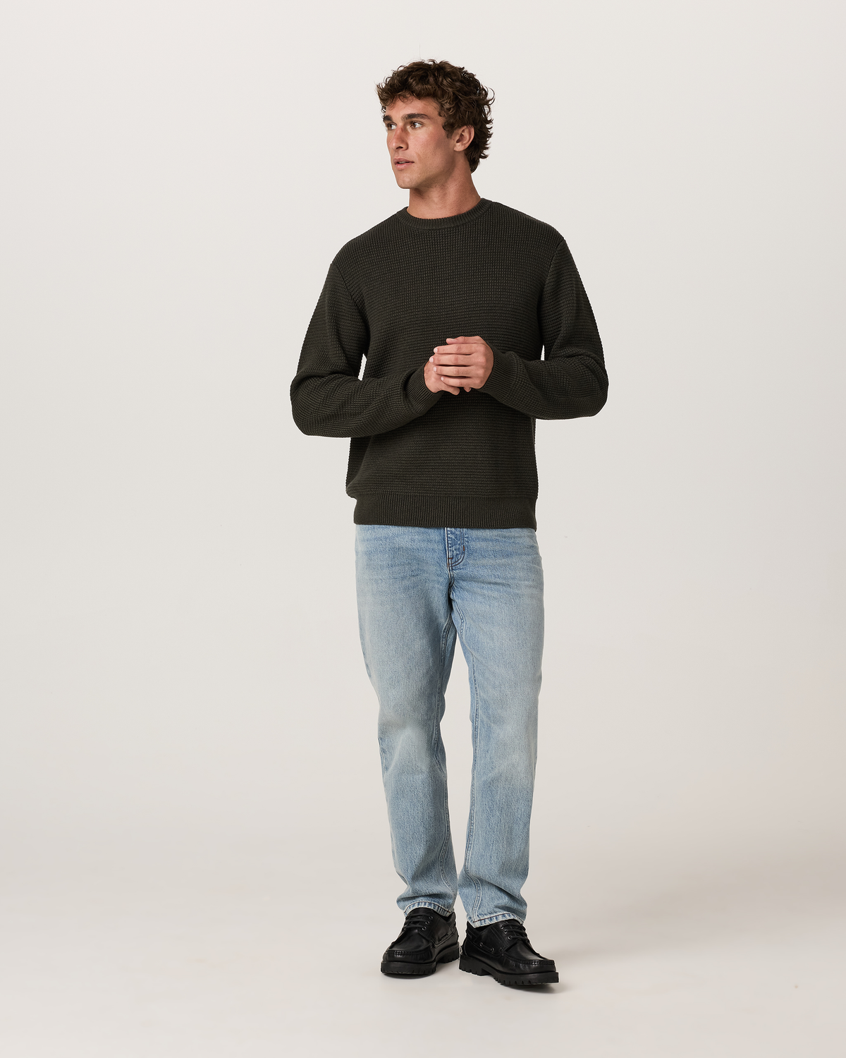 Denver Waffle Crew Sweater - US 3952