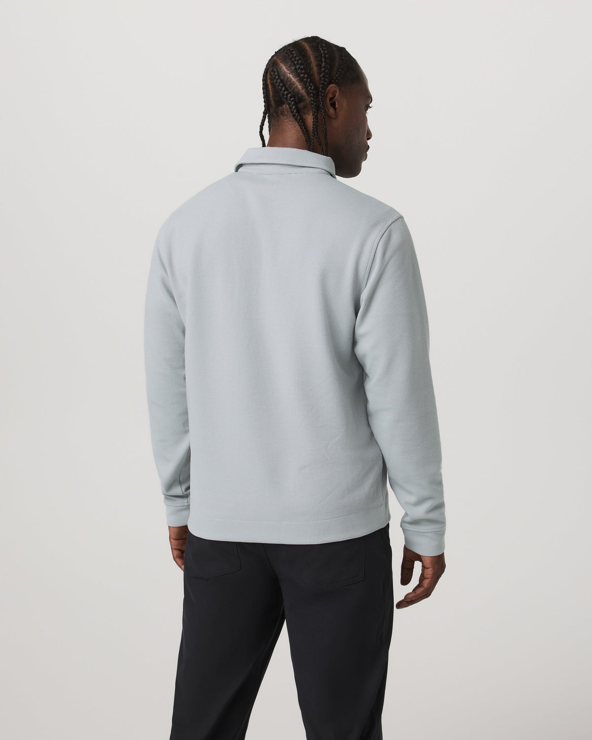 Long Sleeve Waffle Polo - US 7777