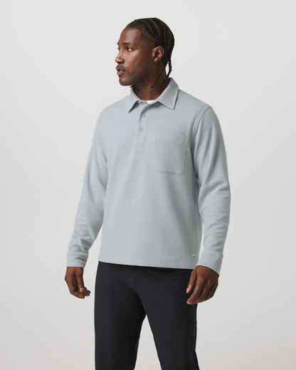 Long Sleeve Waffle Polo - US 7777
