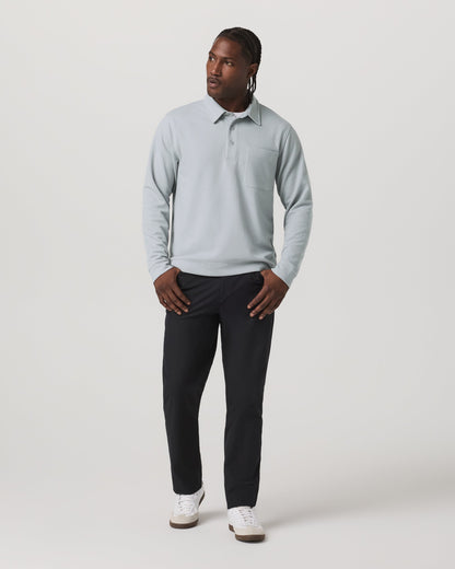 Long Sleeve Waffle Polo - US 7777