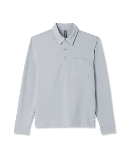 Long Sleeve Waffle Polo - US 7777