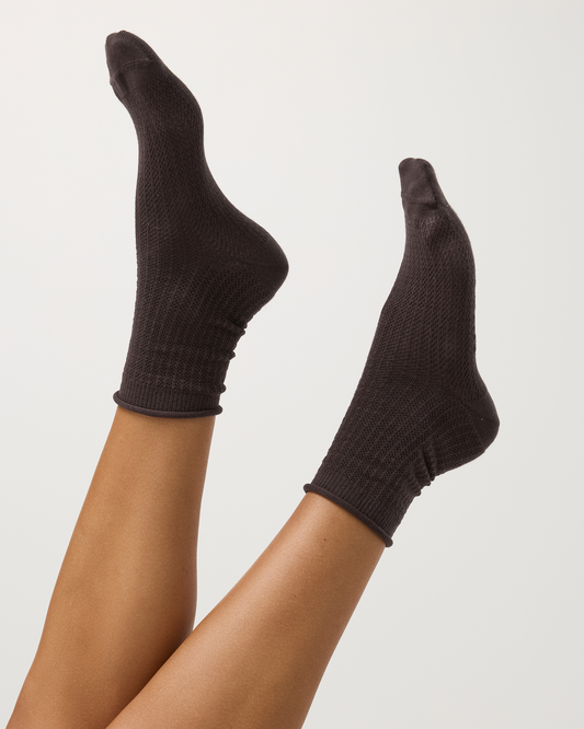 Quarter Crew Pointelle Sock - US 9390