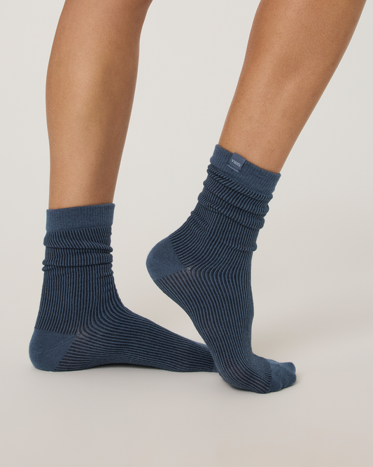 Micro Stripe Crew Sock - US 2459