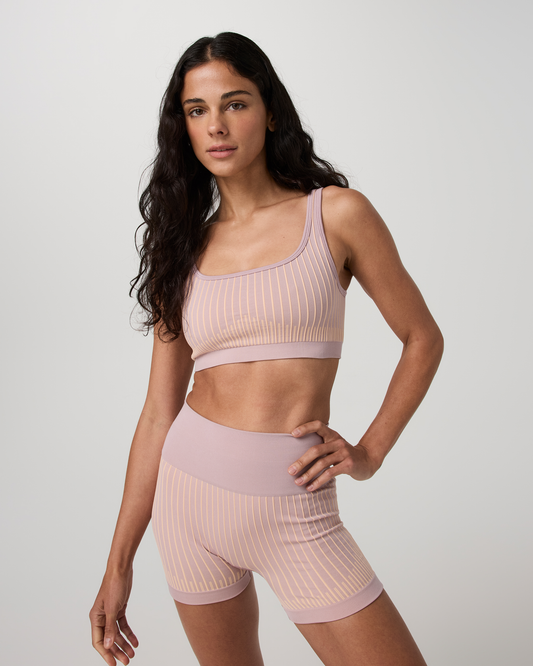 Bi-Color Seamless Longline Bra - US 3108
