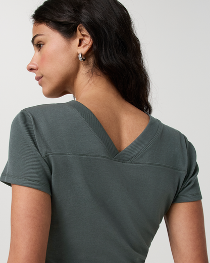 Short Sleeve Tuvalu Double V Neck - US 3011