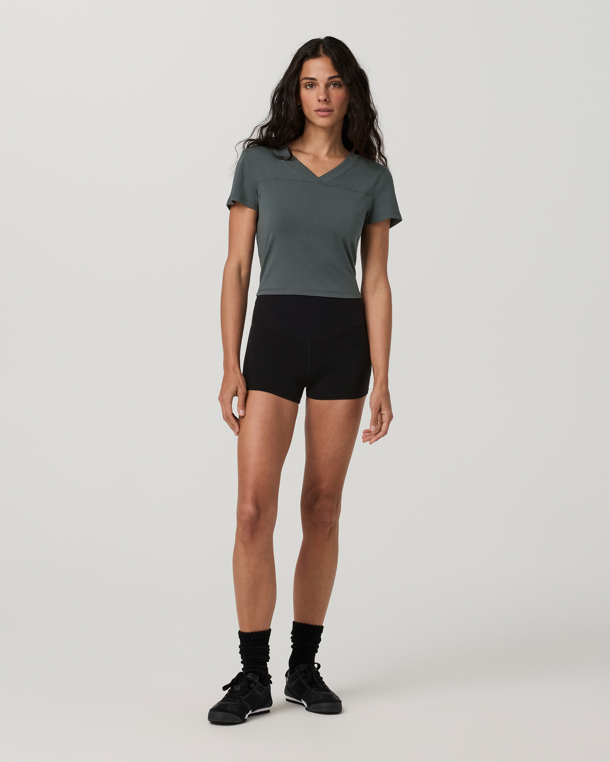Short Sleeve Tuvalu Double V Neck - US 3011