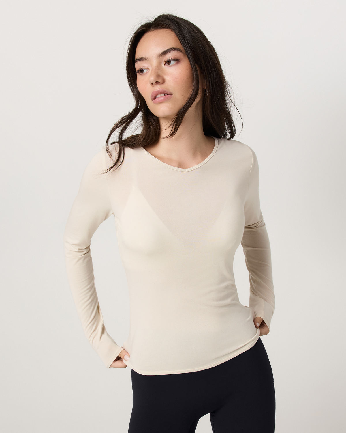 Long Sleeve Modal Top - US 6410