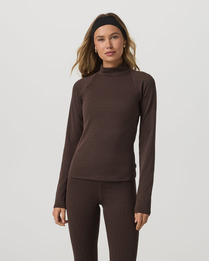 Long Sleeve Chilled Out Houndstooth Mock - US 3100
