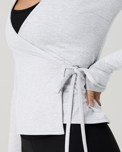 Long Sleeve Halo Wrap Top - US 7491