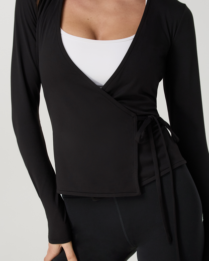 Long Sleeve Halo Wrap Top - US 8462
