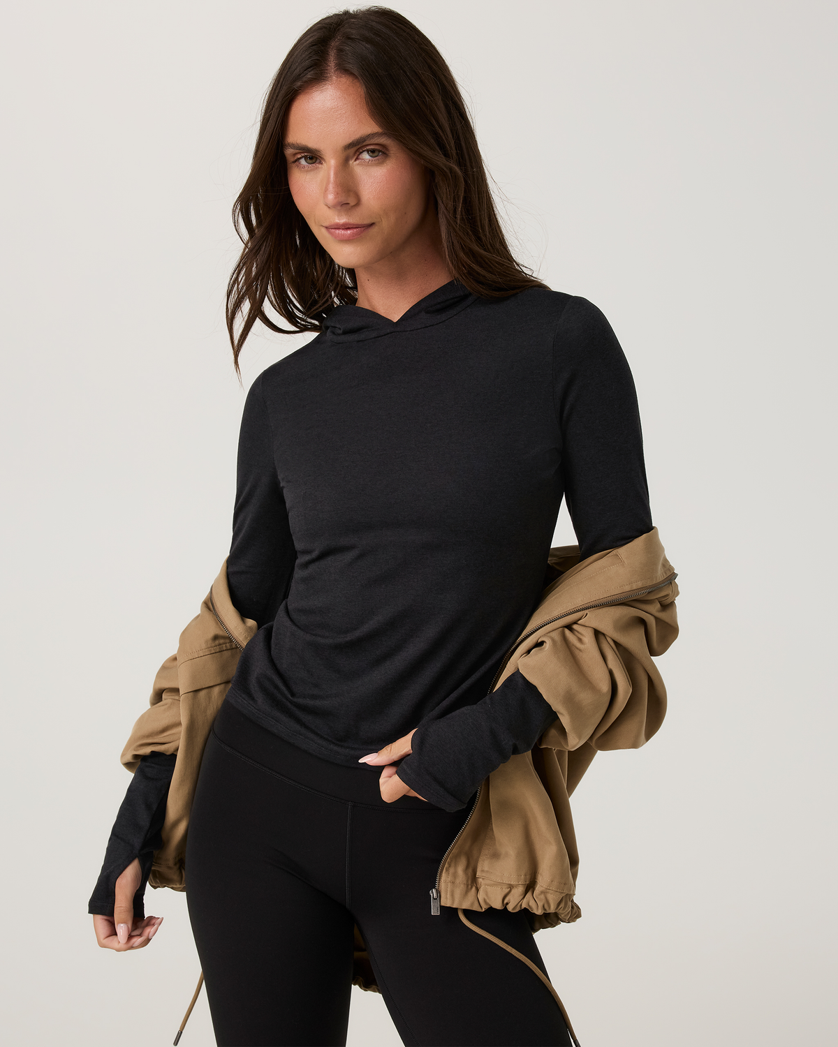 Long Sleeve Halo Fitted Hoodie - US 2244