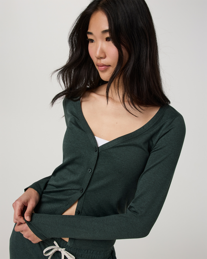 Long Sleeve Halo V-Neck Cardigan - US 5313