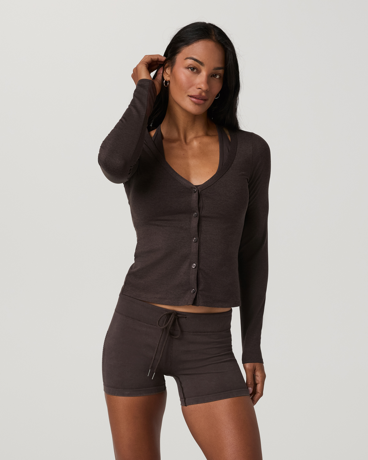 Long Sleeve Halo V-Neck Cardigan - US 1942