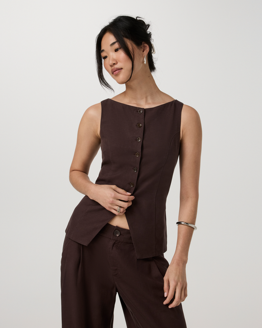 Trestles Twill Button Down Tank - US 6726