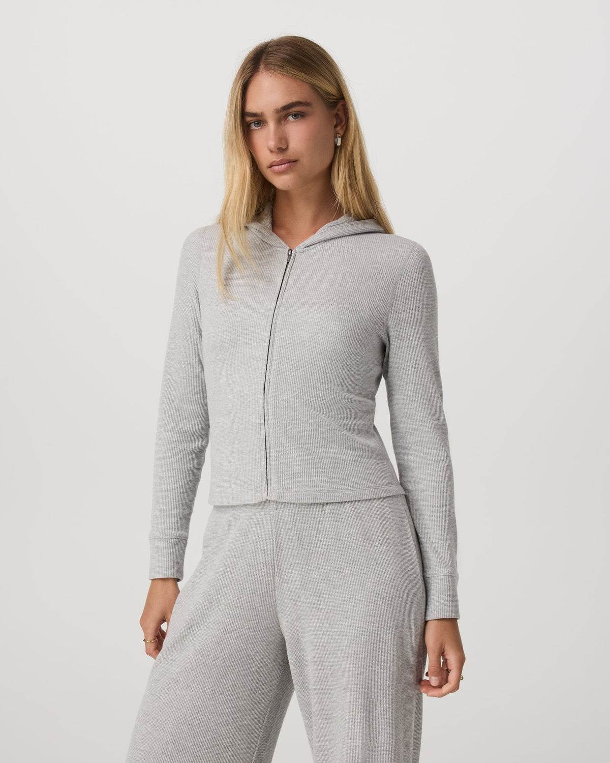 Waffle Full Zip Hoodie - US 8422